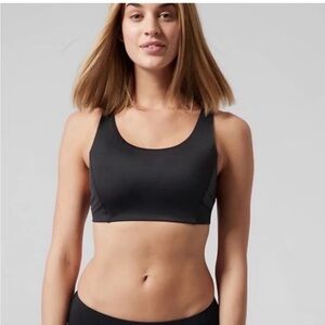 Athleta A-C Malibu Bikini Top with Scoop Neckline Black Size L